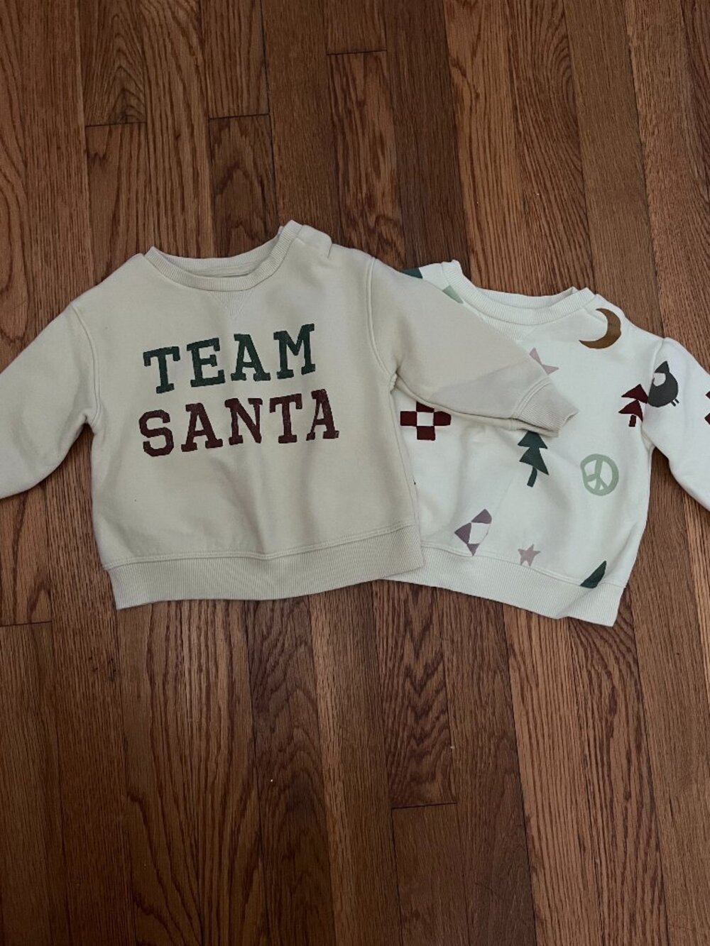 Set of 2, Baby Holiday Christmas Festive Sweatshirt Set, 12M